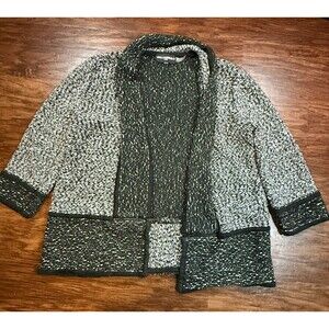 Karl Lagerfeld Women’s Cardigan Small Black White Long Sleeve